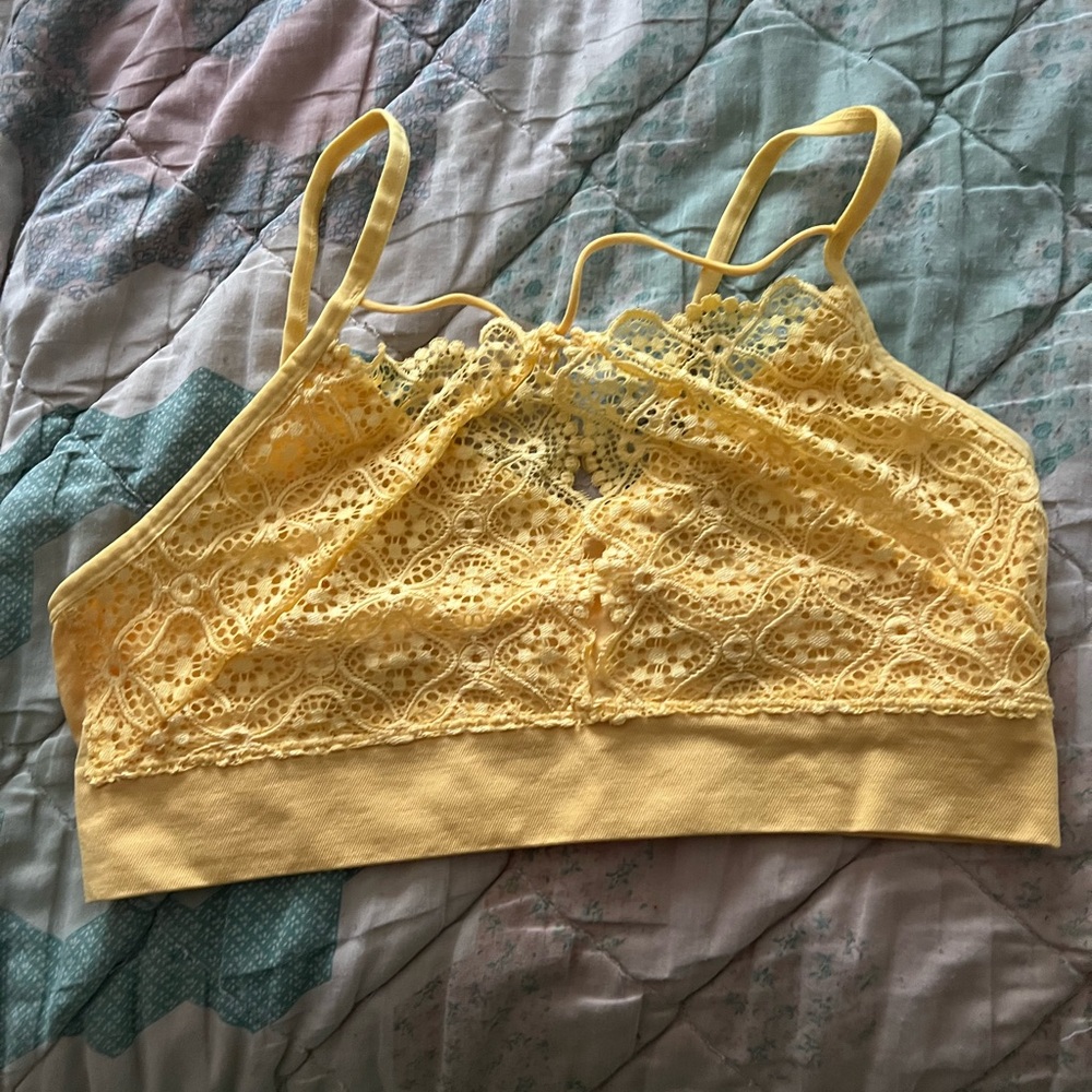 Yellow Lace seamless Bralette